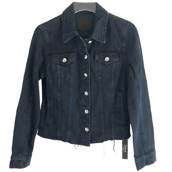 Silent New York Dark Wash Denim Jacket Size Small - Picture 1 of 10